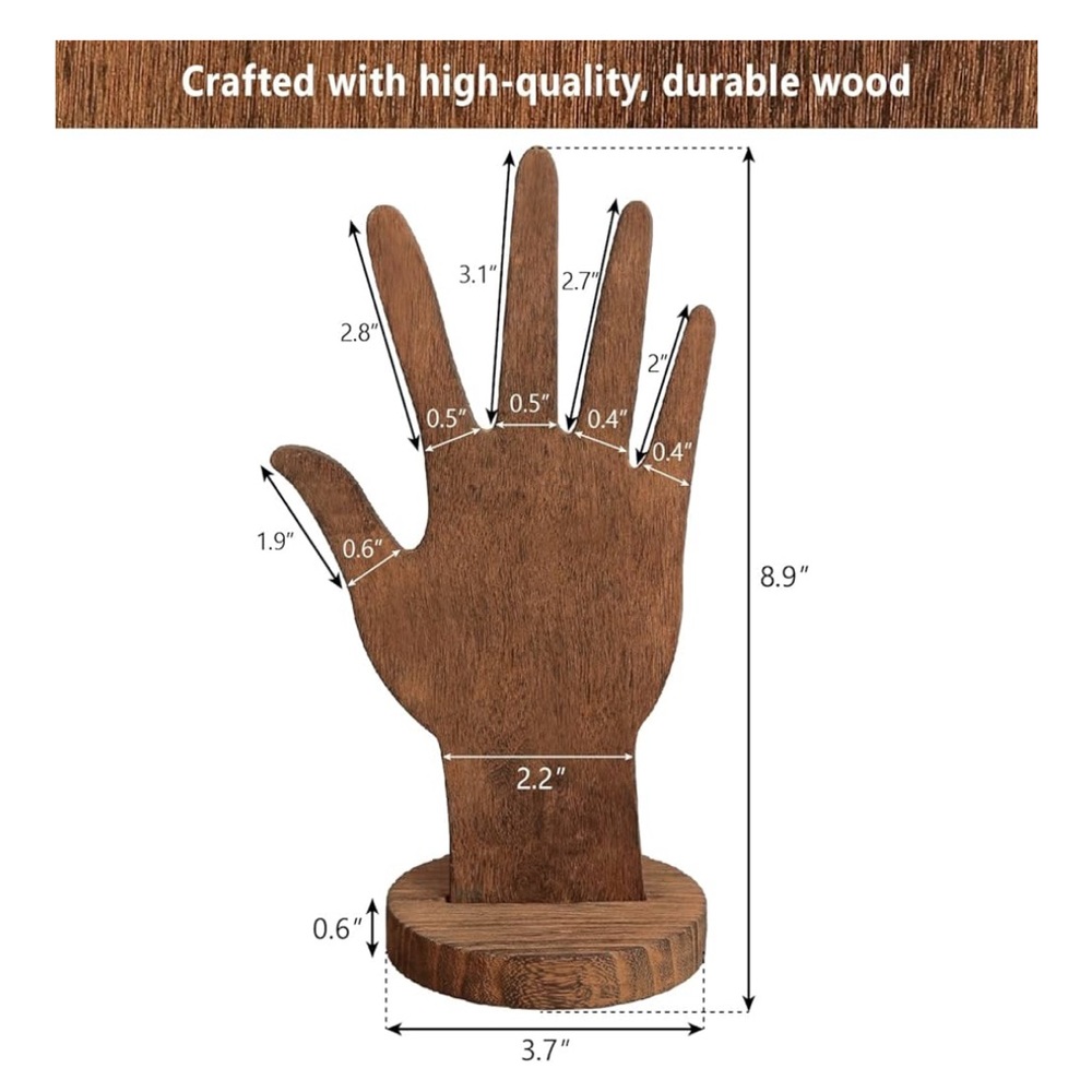 Real Wooden Hand Jewelry Display~NWT - Picture 10 of 11